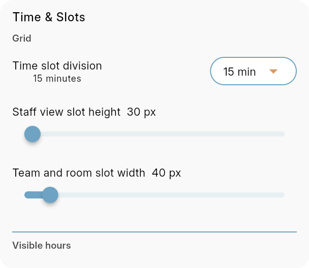 Bookairy Calendar Settings time and slot grid options Bookairy Calendar Settings time and slot grid options